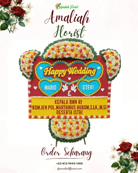 Papan Bunga Pernikahan Leyangan